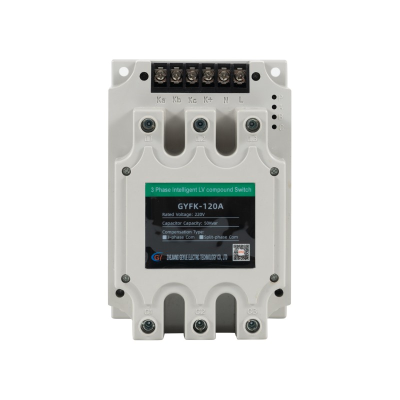 GYFK-120A 220V 50kvar Compensazione divisa in fase a tre fasi Interruttore composto a bassa tensione intelligente